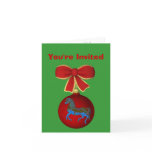 Carousel Horse Christmas Holiday Party Invitation cards