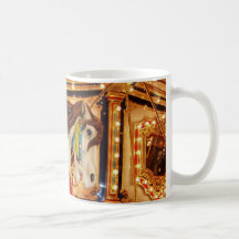Carousel Horse with Brown Mane Coffee Mug
