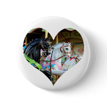 Carousel Horses Heart Button