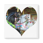 Carousel Horses Heart Magnet
