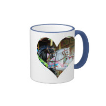 Carousel Horses Heart Mug