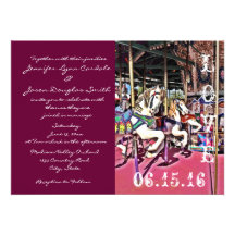 Carousel Horses Love Carnival Wedding Invitations