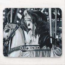 Carousel in Black & White - Mousepad