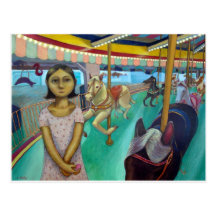 Carousel - Original Painting by Lora Shelley Postcards