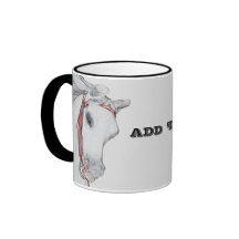 Carousel Pony Coloured Pencil Drawing Coffee Mugs