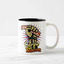 Carpe Bacon $17.95 Two Toned Coffee Mug