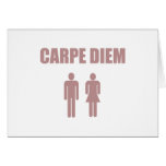 Carpe Diem (pink text boy & girl) Greeting Card