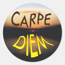CARPE DIEM ROUND STICKER
