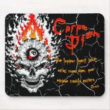 Carpe Diem Skull Mouse Mat