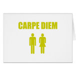 Carpe Diem (yellow text boy & girl) Greeting Card