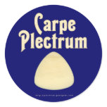 Carpe Plectrum Round Stickers