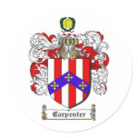 CARPENTER FAMILY CREST -  CARPENTER COAT OF ARMS stickers