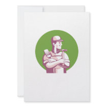 Carpenter Painter Construction Worker Personalized Invitation
