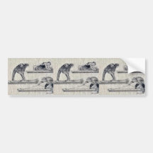 Carpenters at work Ukiyo-e. Bumper Sticker
