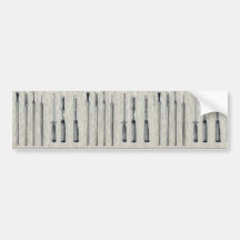 Carpenter's chisels Ukiyo-e. Bumper Stickers