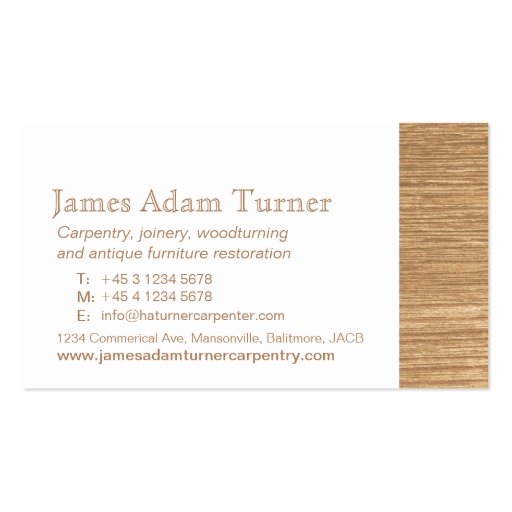 Carpenter Business Cards, Carpenter Business Card Designs