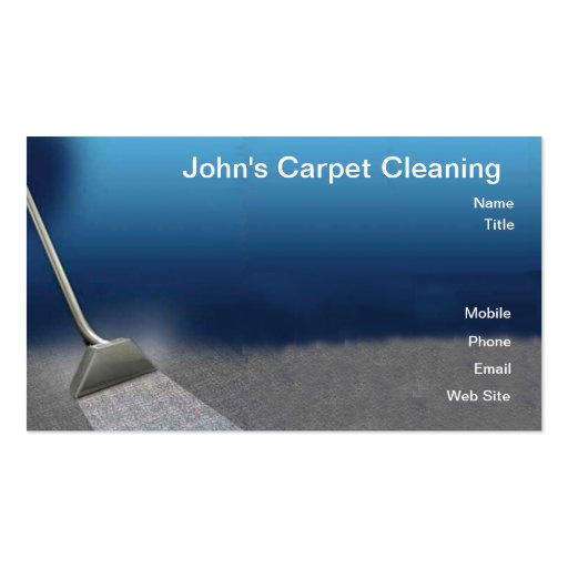 Carpet Cleaning Business Card Zazzle