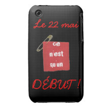 Carré Rouge Grève Étudiante Québec iPhone 3 Case-Mate Case