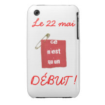 Carré Rouge Grève Étudiante Québec iPhone 3 Covers