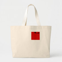 Carré rouge partout! tote bags