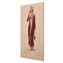 Carriage costume, Ackermann print, 1811 Stretched Canvas Print