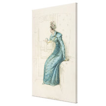 Carriage dress, fashion plate from Ackermann's Rep Gallery Wrapped Canvas