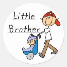 Carriage Little Brother Tshirts and Gifts Round Sticker