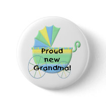 Carriage Proud New Grandma Button
