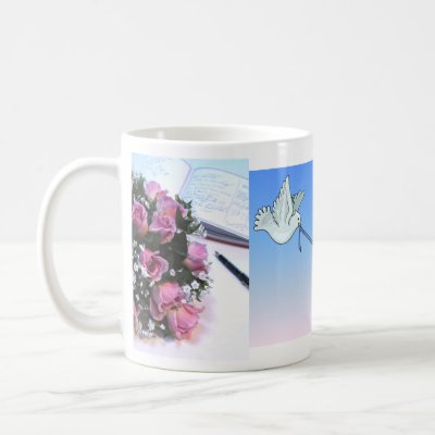 Carrier Doves Wedding Symbols Favour Mug 1 by bridalbydesign