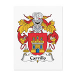 Carrillo Family Crest postcards