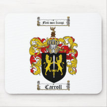 CARROLL FAMILY CREST -  CARROLL COAT OF ARMS MOUSE MATS