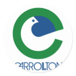 Carrollton, Texas, United States flag Round Sticker