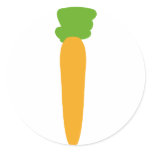 carrot icon round stickers
