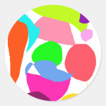 Carrot Peach Eggplant Soybean Sprinkler Round Sticker