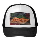 carrots at the farmer's market trucker hats