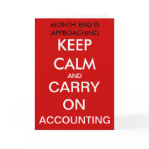 Carry on Accounting - Birthday Card cards
