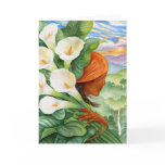 Carrying Calla Lilies Greeting Card
