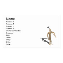 Carrying Garden Hoe Business Card Templates
