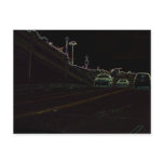 Cars And Black Sky Post Card
