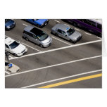 Cars at traffic junction greeting cards