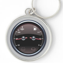 Cars Fuel Temperature Metre Keychain