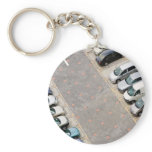 Cars in carpark keychain