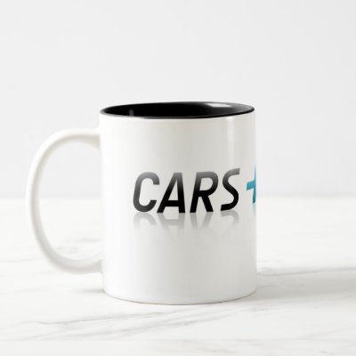 CARS MOVIES twotone logo mug by carsplusmovies