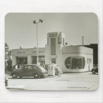 Cars parked at gas station mousepads