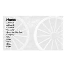 Cart wheels business card template