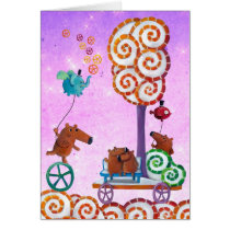 Cart with Magical Tree and Bench cards