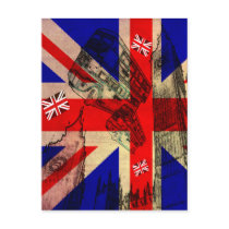 carte postale UK FLAG
