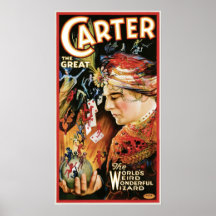 Carter The Great ~ Wizard Vintage Magic Act Posters