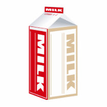 carton of whole milk photo cut out