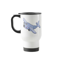 Cartoon aeroplane mugs